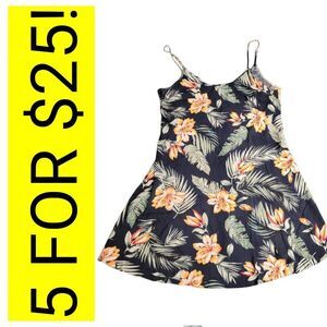 Beachy Floral Spaghetti Strap Mini Dress on Sale 5 for $25